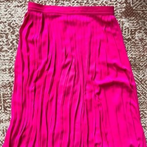 J Crew Pleated Hot Pink Skirt